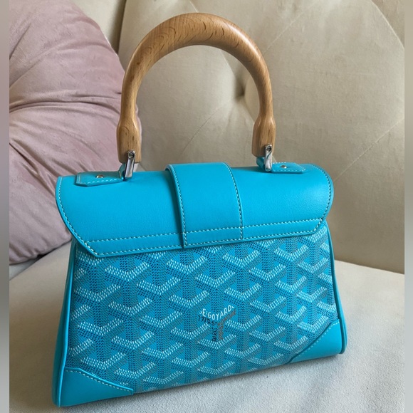 🩵RARE🩵Goyard Tiffany Blue Saigon Mini Limited Edition Bag - Picture 8 of 12